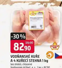 Trefa VODŇANSKÉ KUŘE A 4 KUŘECÍ STEHNA 1 kg bez drobů, chlazené nabídka