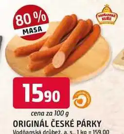 Trefa ORIGINÁL ČESKÉ PÁRKY nabídka