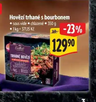 Albert Hovězí trhané s bourbonem sous vide chlazené nabídka