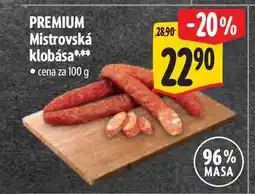 Albert PREMIUM Mistrovská klobása nabídka
