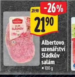 Albert Albertovo uzenářství Sládkův salám nabídka