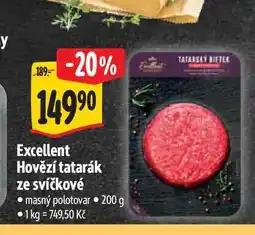 Albert Excellent Hovězí tatarák ze svíčkové nabídka