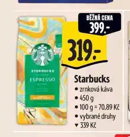 Albert Starbucks zrnková káva nabídka