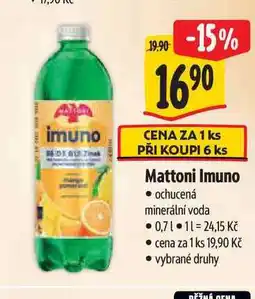Albert Mattoni Imuno ochucená minerální voda nabídka