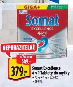 Albert Somat Excellence 4 v 1 Tablety do myčky 75 ks nabídka