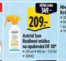 Albert Astrid Sun Rodinné mléko na opalování OF 30 nabídka