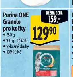 Albert Purina ONE Granule pro kočky nabídka