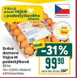 Billa Srdce domova Vejce M podestýlková nabídka