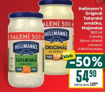 Hellmann's Originál Tatarská omáčka, Majonéza