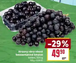 Billa Hrozny révy vinné bezsemenné tmavé nabídka