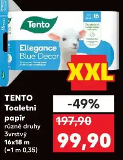 Kaufland TENTO Toaletní papír nabídka