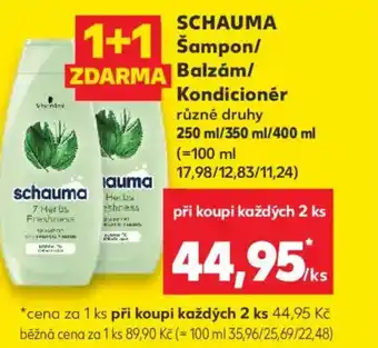 Kaufland SCHAUMA Šampon/ Balzám/ Kondicionér nabídka