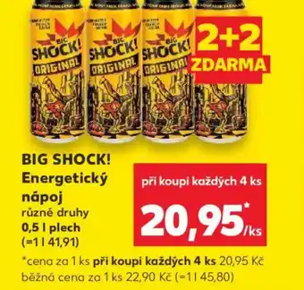 Kaufland BIG SHOCK! Energetický nápoj nabídka