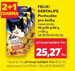 Kaufland FELIX/ DENTALIFE Pochoutka pro kočky nabídka