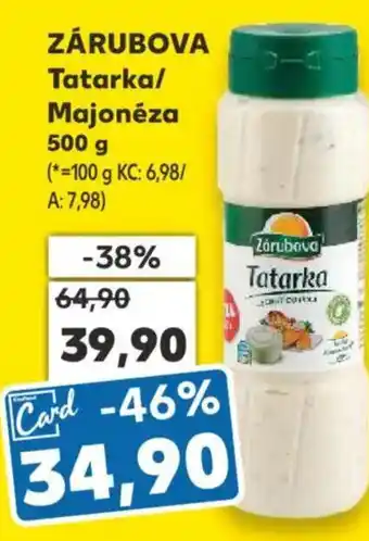 Kaufland ZÁRUBOVA Tatarka/ Majonéza nabídka