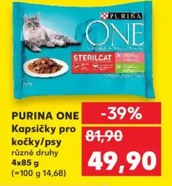 Kaufland PURINA ONE Kapsičky pro kočky/psy nabídka