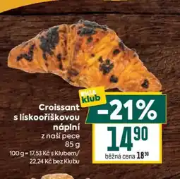 Billa Croissant s lískooříškovou náplní nabídka