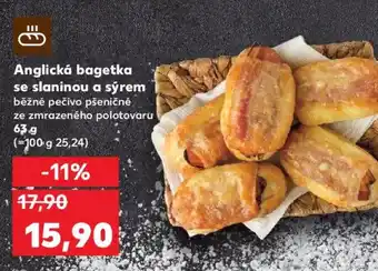 Kaufland Anglická bagetka se slaninou a sýrem nabídka