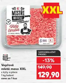 Kaufland Vepřové mleté maso XXL nabídka
