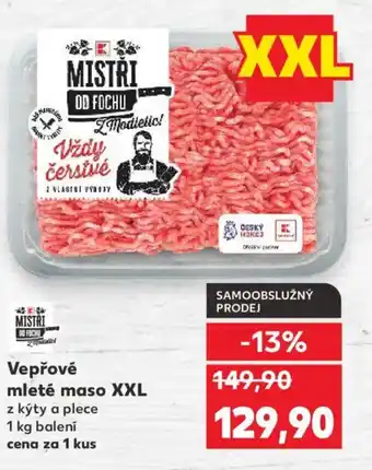 Kaufland Vepřové mleté maso XXL nabídka