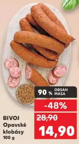 Kaufland BIVOJ Opavské klobásy nabídka