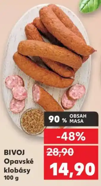 Kaufland BIVOJ Opavské klobásy nabídka