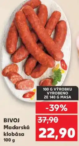 Kaufland BIVOJ Maďarská klobása nabídka
