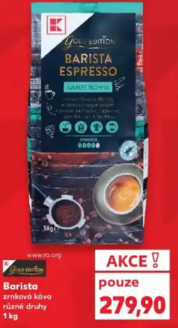 Kaufland Barista zrnková káva nabídka