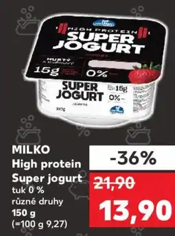 Kaufland MILKO High protein Super jogurt nabídka
