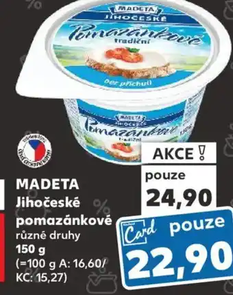 Kaufland MADETA Jihočeské pomazánkové nabídka