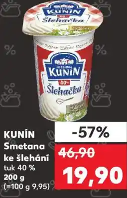 Kaufland KUNIN Smetana ke šlehání nabídka