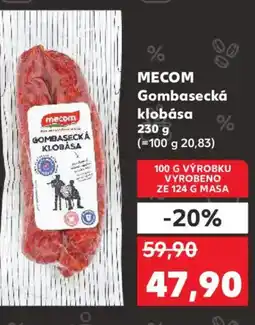 Kaufland MECOM Gombasecká klobása nabídka