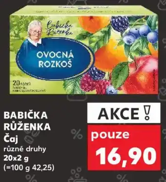 Kaufland BABIČKA RŮŽENKA čaj nabídka