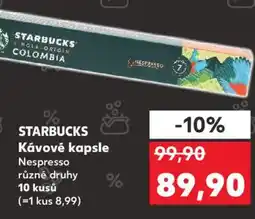 Kaufland STARBUCKS Kávové kapsle Nespresso nabídka