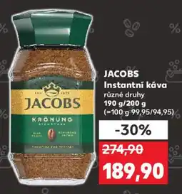 Kaufland JACOBS Instantní káva nabídka