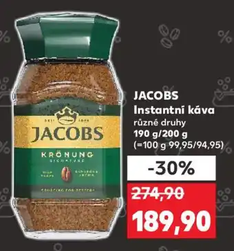Kaufland JACOBS Instantní káva nabídka