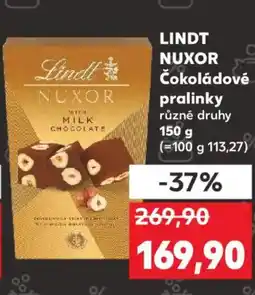 Kaufland LINDT NUXOR Čokoládové pralinky nabídka