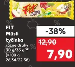 Kaufland FIT Müsli tyčinka nabídka