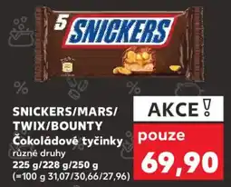 Kaufland SNICKERS/MARS/ TWIX/BOUNTY Čokoládové tyčinky nabídka