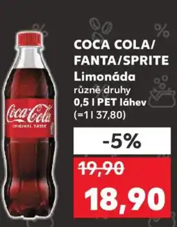 Kaufland COCA COLA/ FANTA/SPRITE Limonád nabídka