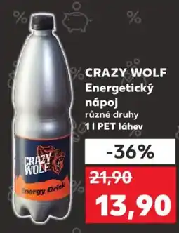 Kaufland CRAZY WOLF Energetický nápoj nabídka