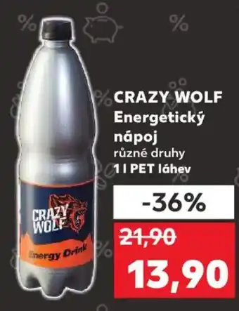 Kaufland CRAZY WOLF Energetický nápoj nabídka