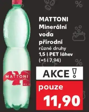 Kaufland MATTONI Minerální voda přírodní nabídka