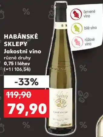 Kaufland HABÁNSKÉ SKLEPY Jakostní víno nabídka