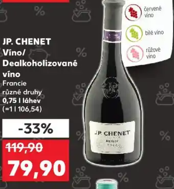 Kaufland JP. CHENET Vino/ Dealkoholizované víno nabídka