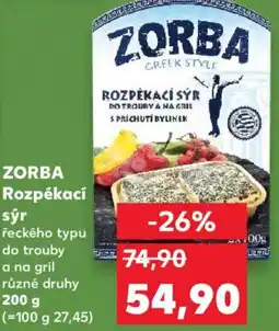Kaufland ZORBA Rozpékací sýr nabídka