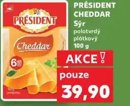 Kaufland PRÉSIDENT CHEDDAR Sýr nabídka