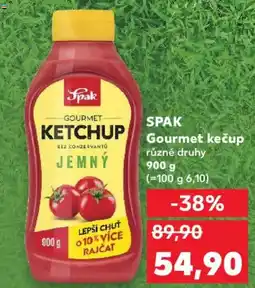 Kaufland SPAK Gourmet kečup nabídka