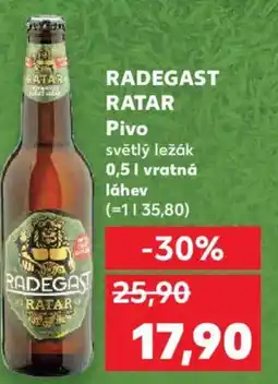 Kaufland RADEGAST RATAR Pivo nabídka