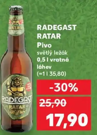 Kaufland RADEGAST RATAR Pivo nabídka